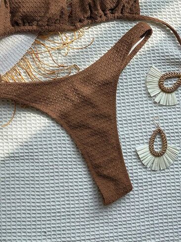 MakeMeChic Women's 2 Piece Bikini Sets Tie Backless Halter Triangle Swimsuit High Cut Bathing Suits in Saudi Arabia
