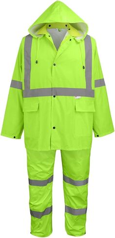 Global Glove FrogWear GLO-8000 Unisex High-Visibility Rain Suit in Saudi Arabia