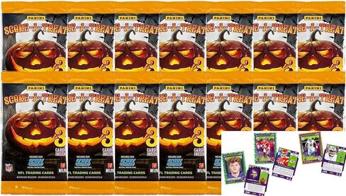 مجموعة بطاقات تداول كرة القدم من بانيني سكور 2024 لعيد الهالوين مكونة من 14 حزمة | تتضمن مقتنيات إصدار الهالوين الحصرية (42 - بطاقة) in Kuwait