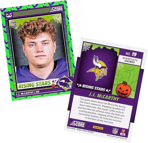 مجموعة بطاقات تداول كرة القدم من بانيني سكور 2024 لعيد الهالوين مكونة من 14 حزمة | تتضمن مقتنيات إصدار الهالوين الحصرية (42 - بطاقة) in Kuwait