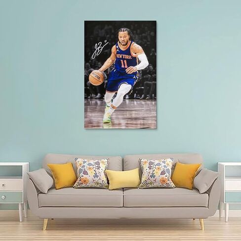 WaaYb Jalen Brunson Poster Cool Artworks Painting Wall Art Canvas Prints Hanging Picture Home Decors Gift Idea 12x18inch(30x45cm), Unframe-style in Saudi Arabia