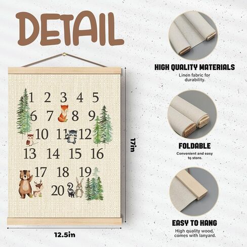 Boat Wades Woodland Animals Alphabet Poster Hanger Frame Set of 2,Forest Animal ABC 123 Educational Wall Art Hanging Banner Decor for Nursery Playroom Classroom Homeschool,12x16 in Saudi Arabia