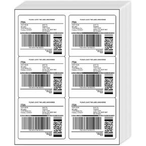 8.5" x 11" Sticker Paper for Inkjet Printer - 200 Sheets Full Sheet Printable White Sticker Paper for Laser Printing - Matte