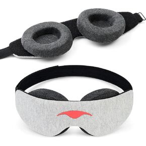 Manta Slim Sleep Mask - Ultra-Lightweight Blackout Eye Mask, Slim Comfort Design, Zero Eye Pressure, Infinitely Adjustable Eye Cups, Perfect for Side Sleepers