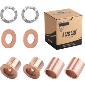 10L0L Golf Cart Upper/Lower Spindle Bronze Bushing King Pin Bushing Fits Club Car DS 1981 Up,Replace OEM 8067, 7048, 1010150, 101638