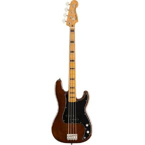 Fender Squier Classic Vibe 70s Precision Bass, Black, Maple Fingerboard, Full Size, 4 String Electric Bass Guitar