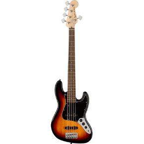 Squier Affinity Series 5-String Jazz Bass, 3-Color Sunburst, Laurel Fingerboard