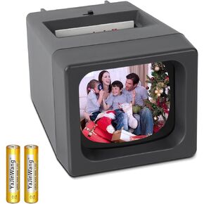 35 mm Film & Slide Viewer, 2X LED Illuminated Viewing Slide Projector for Old Slides and 35mm Film Negatives(2 AAA Batteries Included)