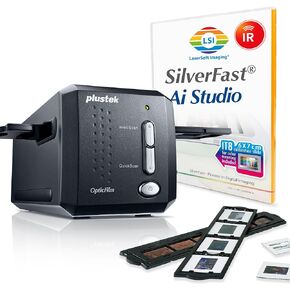 Plustek OpticFilm 8200i AI - 35mm Film & Slides Scanner. IT 8 Calibration Target + SilverFast Ai Studio 9, 7200 dpi Resolution 64Bit HDRi , Mac/PC