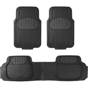 FH Group Car Floor Mats - Heavy-Duty Rubber Floor Mats for Cars, Universal Fit Full Set, Trimmable Automotive Floor Mats, ClimaProof Floor Mats For Most Sedan, SUV, Truck Floor Mats Beige in Kuwait