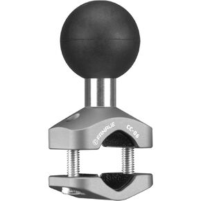 FANAUE CC-06 Aluminum Rearview Mirror U-Bolt Base Compatible with RAM Mounts B Size 1 inch Ball Double Socket Arm & Bike Motorcycle Phone Holder for 0.4" to 0.6" Diameter Rail