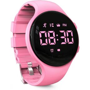 ساعة عداد الخطى للأطفال، متتبع الخطوات الرقمي، غير بلوتوث، ساعة منبه تهتز، ساعة إيقاف، هدية رائعة للأطفال المراهقين والبنات والأولاد in Kuwait