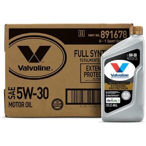 Valvoline Extended Protection Full Synthetic Motor Oil SAE 0W-20 1 QT, Case of 6