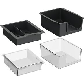 for Tesla Model Y Center Console Organizer, Upgraded Transparent Double Layer Center Console Organizer for Tesla Model 3 Model Y 2023