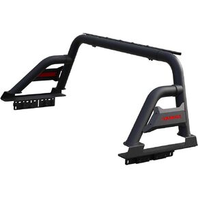 KNAWIER Roll Bar for Full Size Pickup Truck, Adjustable Sport Chase Rack Roll Bar Compatible with Tundra,Ford F-Series,Ram 1500/2500/3500,Silverado,Sierra,Titan&Titan XD,Light Mount,Textured Black
