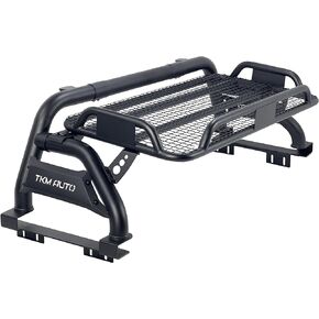 Sport Bar Roll Bar Black Steel with Cargo Basket (Mid Size Truck)