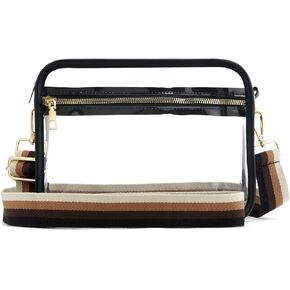 WEIMZC Clear Bag Stadium Approved, Adjustable Shoulder Strap Clear Crossbody Purse Bag for Concerts Sports Events Festivals