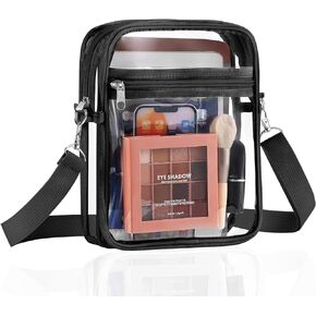 MoKo Clear Bag Stadium Approved, Crossbody Bag Purse Adjustable Strap Shoulder Bags for Concerts Festival Sports Events