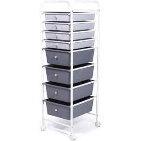 Humble Crew Essentials 8 Drawer Rolling Storage Cart with Wheels, Grey
