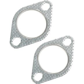 RACOONA 2PCS Exhaust Flange Gasket,2" 2.5" 3" 2-Bolt Exhaust Gasket,Car Accessories Car Exhaust Gasket Replacement,Used for Exhaust Turbo Catback Headers Replace OEM#120-06310-0002 (2.0")