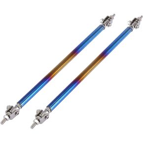 X AUTOHAUX 2pcs 11"-13" Car Adjustable Front Bumper Lip Splitter Strut Tie Rod Bar Universal Multicolor