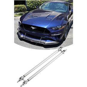 Splitter Strut Rods Adjustable 10"-13" Front Splitter Support Rods for Bumper Lip Splitter 2pc [Red]