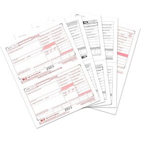 W2 Forms 2024, 6 Part Tax Forms, 25 Employee Kit of Laser Forms Designed for QuickBooks and Accounting Software