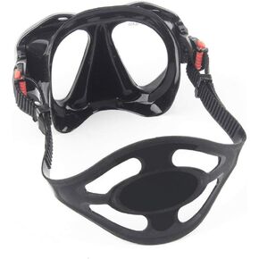 EXP VISION Silicone Diving Mask Strap Black Scuba Diving Replacement Swim Mask Snorkel Goggles Strap