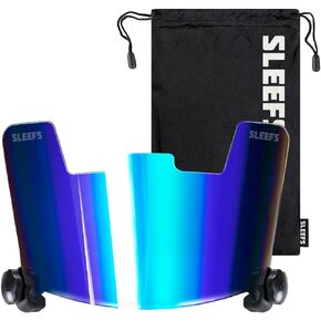 SLEEFS Football Helmet Visor - Tinted Professional Football Visor/Shield - Fits Youth & Adult Helmets - Includes Quick Visor Clips + Microfiber Travel Bag