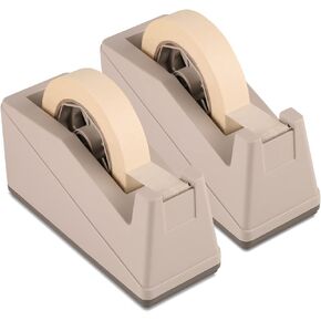 Lichamp 2 Pack Desktop Tape Dispenser Holder with Large 3 inch Core for Masking Tape, Heat Transfer Tape Sublimation, Painters Tape, Freezer Tape and Kitchen Tape, 0228LG