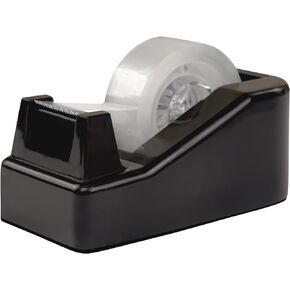 1Pcs Desktop Tape Dispenser Adhesive Roll Holder with Weighted Nonskid Base, Pink (Tape not Included)