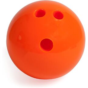 Champion Sports Plastic Bowling Ball: Rubberized Soft Ball for Training & Kids Games, Orange