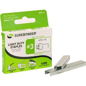 Surebonder 55114 خفيف الوزن بطول الساق 1/4 بوصة، دبابيس تاج .441 بوصة، نوع السهم JT21، عدد 1000 in Kuwait