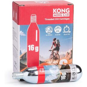 16g / 25g Threaded CO2 Cartridges - CO2 Cylinder for Bike Tire Inflators - Great Refill for Mountain or Road Bikes Tires