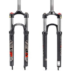BUCKLOS MTB Suspension Fork 26/27.5/29 Inches,28.6mm Straight Tube Spring Front Fork QR 9mm Travel 100mm Mountain Bike Fork Manual Locking XC Bicycle Forks