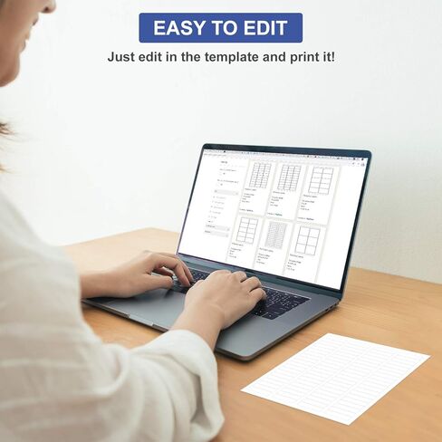 ملصقات عناوين TYH Supplies مقاس 0.5 × 1.75 بوصة، بيضاء غير لامعة، 16000 ملصق، طابعة ليزر ونفث الحبر، لاصق قوي، متوافق مع قالب Avery 8167 in Kuwait