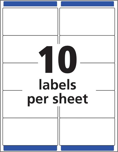 Avery Printable Shipping Labels with Sure Feed, 2" x 4", Matte Clear, 250 Blank Mailing Labels (8663) in Saudi Arabia
