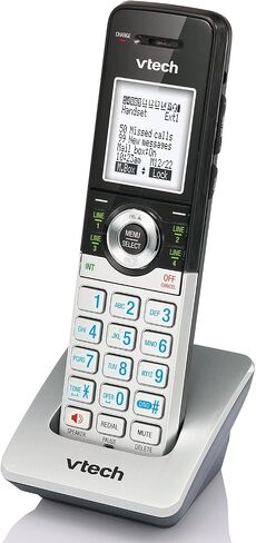 VTech AM18447 وحدة التحكم الرئيسية 4 خطوط قابلة للتوسيع نظام هاتف المكتب الصغير مع جهاز الرد الآلي والاتصال الداخلي والمضيف التلقائي والموسيقى في الانتظار، أسود in Kuwait