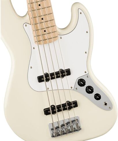 سلسلة Squier Affinity Series 5-String Jazz Bass، أبيض أولمبي، لوحة أصابع خشب القيقب in Kuwait