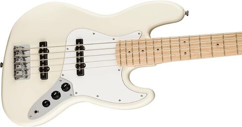 سلسلة Squier Affinity Series 5-String Jazz Bass، أبيض أولمبي، لوحة أصابع خشب القيقب in Kuwait