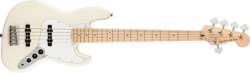 سلسلة Squier Affinity Series 5-String Jazz Bass، أبيض أولمبي، لوحة أصابع خشب القيقب in Kuwait