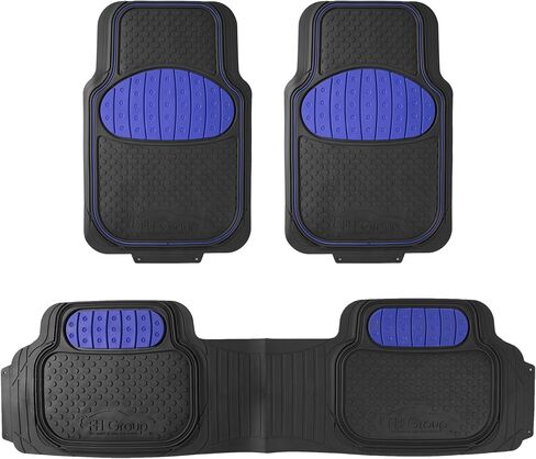 FH Group Car Floor Mats - Heavy-Duty Rubber Floor Mats for Cars, Universal Fit Full Set, Trimmable Automotive Floor Mats, ClimaProof Floor Mats For Most Sedan, SUV, Truck Floor Mats Beige in Saudi Arabia