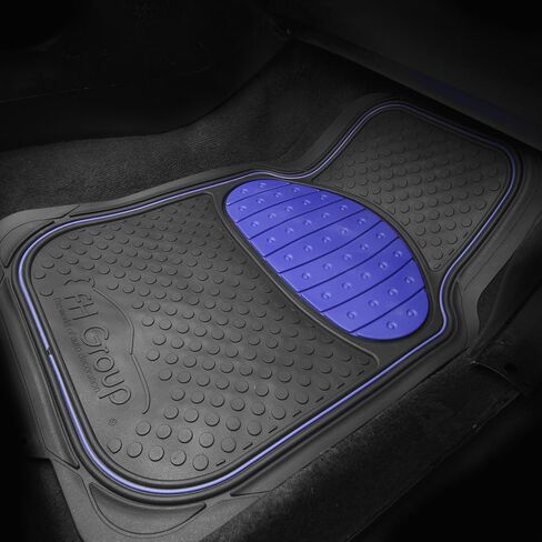 FH Group Car Floor Mats - Heavy-Duty Rubber Floor Mats for Cars, Universal Fit Full Set, Trimmable Automotive Floor Mats, ClimaProof Floor Mats For Most Sedan, SUV, Truck Floor Mats Beige in Saudi Arabia
