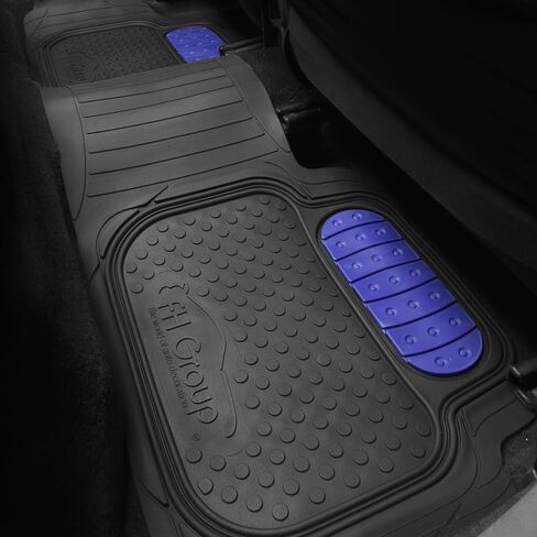 FH Group Car Floor Mats - Heavy-Duty Rubber Floor Mats for Cars, Universal Fit Full Set, Trimmable Automotive Floor Mats, ClimaProof Floor Mats For Most Sedan, SUV, Truck Floor Mats Beige in Saudi Arabia