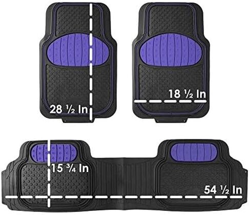 FH Group Car Floor Mats - Heavy-Duty Rubber Floor Mats for Cars, Universal Fit Full Set, Trimmable Automotive Floor Mats, ClimaProof Floor Mats For Most Sedan, SUV, Truck Floor Mats Beige in Saudi Arabia
