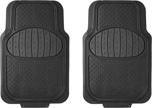FH Group Car Floor Mats - Heavy-Duty Rubber Floor Mats for Cars, Universal Fit Full Set, Trimmable Automotive Floor Mats, ClimaProof Floor Mats For Most Sedan, SUV, Truck Floor Mats Beige in Saudi Arabia