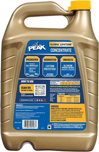 PEAK Global Lifetime 50/50 Prediluted Antifreeze and Coolant for All Vehicles, 1 Gal. in Saudi Arabia