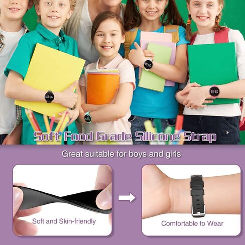 ساعة عداد الخطى للأطفال، متتبع الخطوات الرقمي، غير بلوتوث، ساعة منبه تهتز، ساعة إيقاف، هدية رائعة للأطفال المراهقين والبنات والأولاد in Kuwait