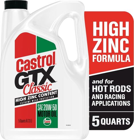 Castrol GTX Classic 20W-50 Conventional Motor Oil, 1 Quart, Pack of 6 in Saudi Arabia