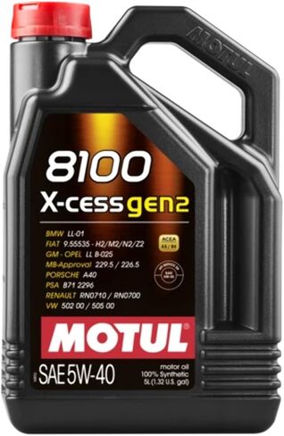 Motul 109776 8100 X-Cess Gen2 5W-40 Motor Oil 5-Liter Bottle in Saudi Arabia